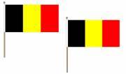 Håndholdt flag Belgien 15x22,5cm